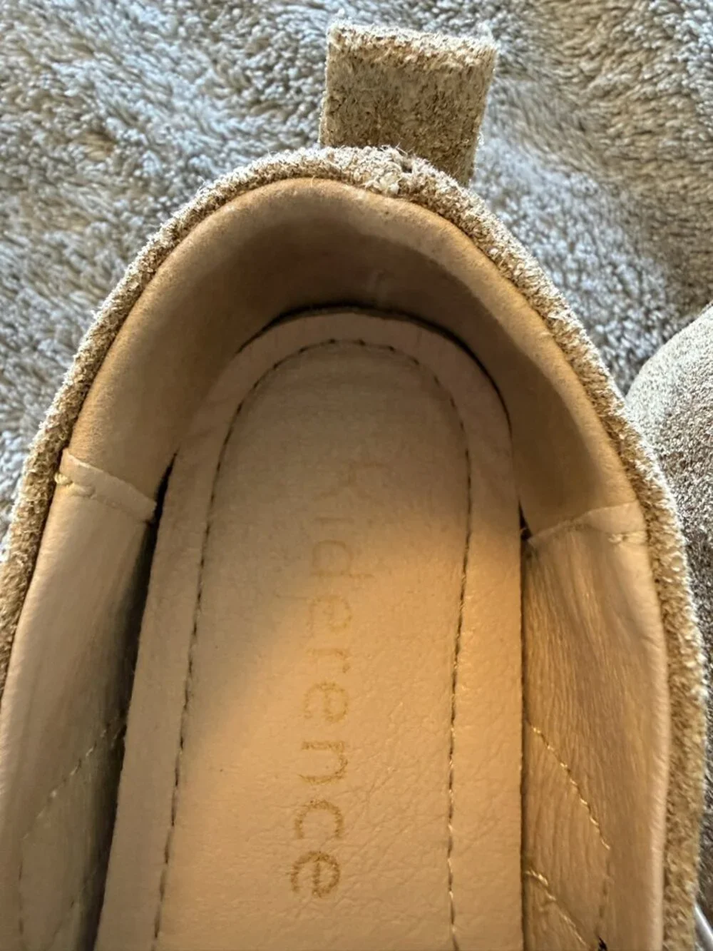 Kiderence Beige Suede Ballet Flats Girls Shoes US 11M 18.5cm